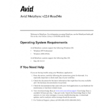 Avid Metasync Manager Publisher v22.0