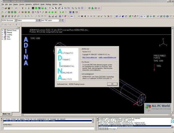 ADINA System 8.0.7