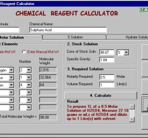 Chemical Reagent Calculator v2.0
